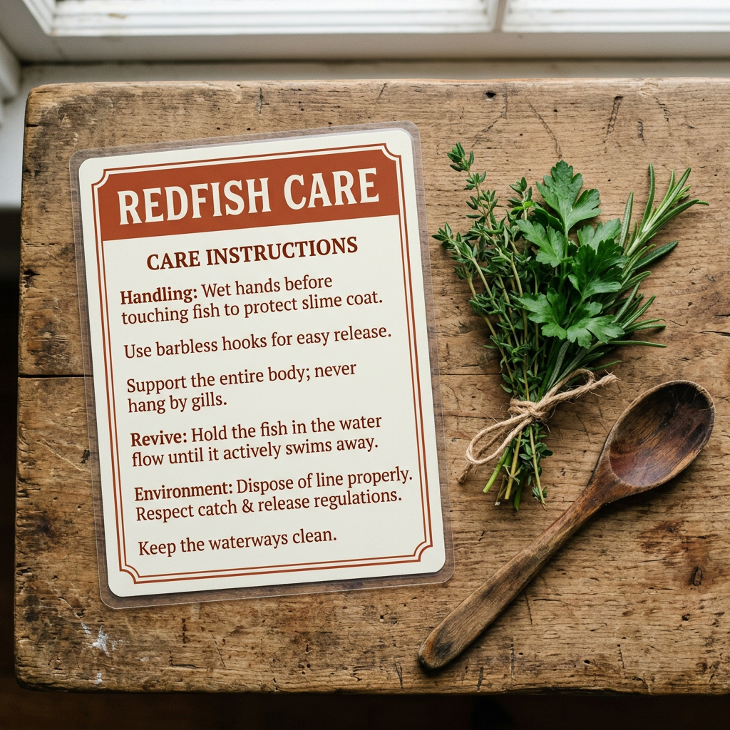 Redfish Care &amp; Storage Card